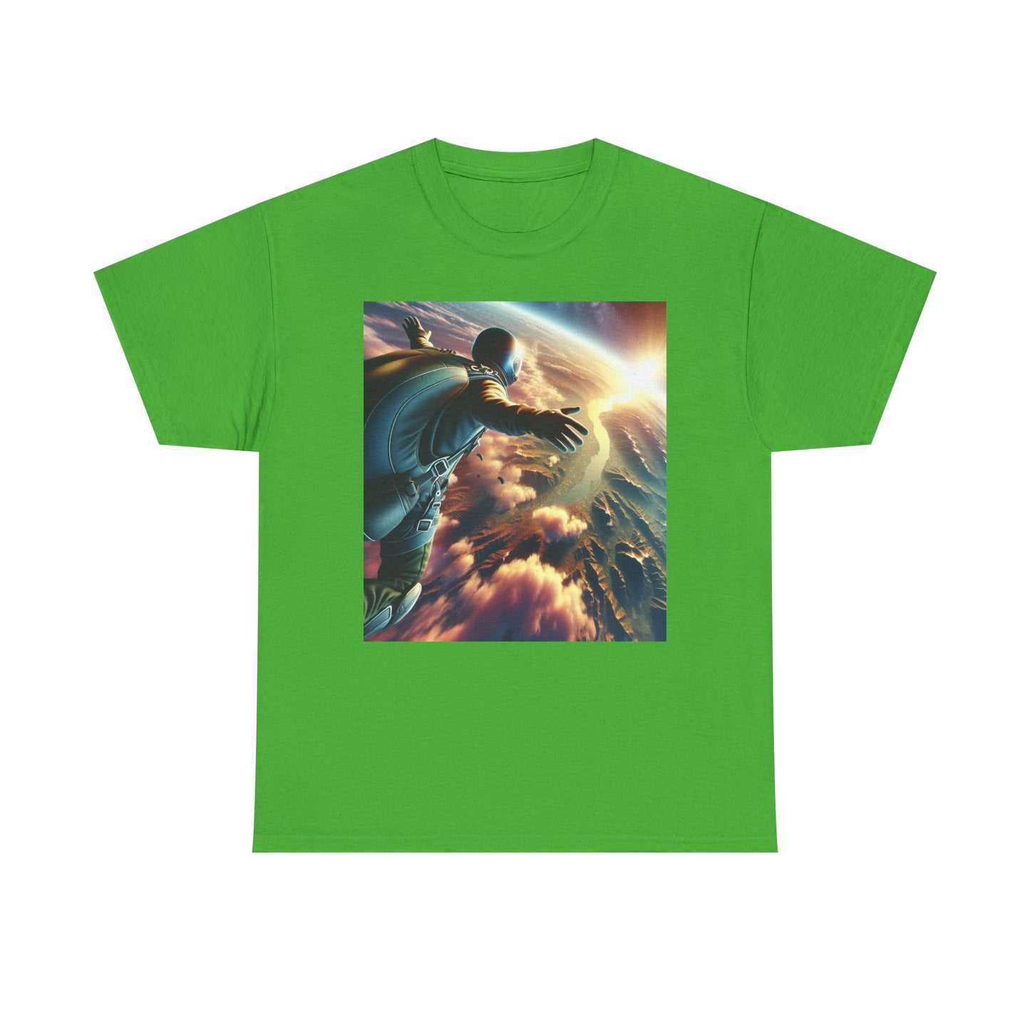 Cosmic Adventure Unisex Heavy Cotton Tee - Space Graphic Shirt