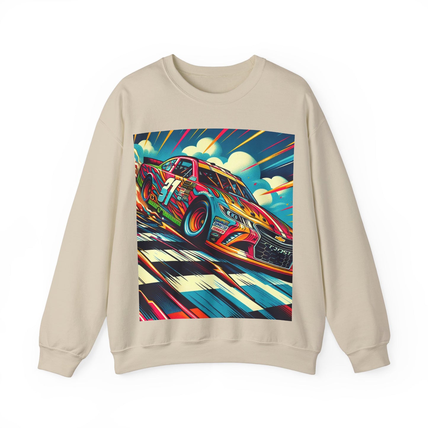 Race Car Crewneck Sweatshirt | Racing Apparel, Unisex Sweatshirt, Nascar Gift, Motorsports Clothing, Car Enthusiasts Sweatshirt