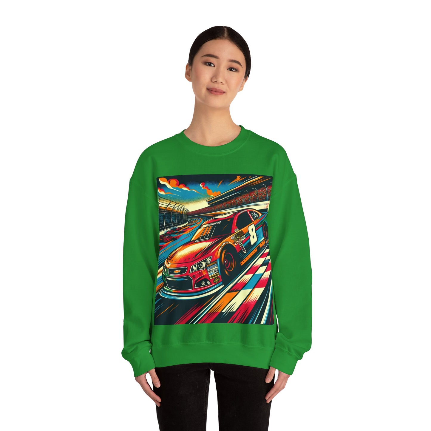 Race Car Crewneck Sweatshirt | Racing Apparel, Unisex Sweatshirt, Nascar Gift, Motorsports Clothing, Car Enthusiasts Sweatshirt