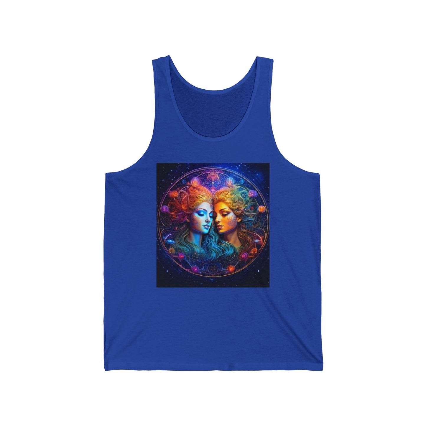 Gemini Unisex Jersey Tank Top - Perfect for Festivals & Casual Wear