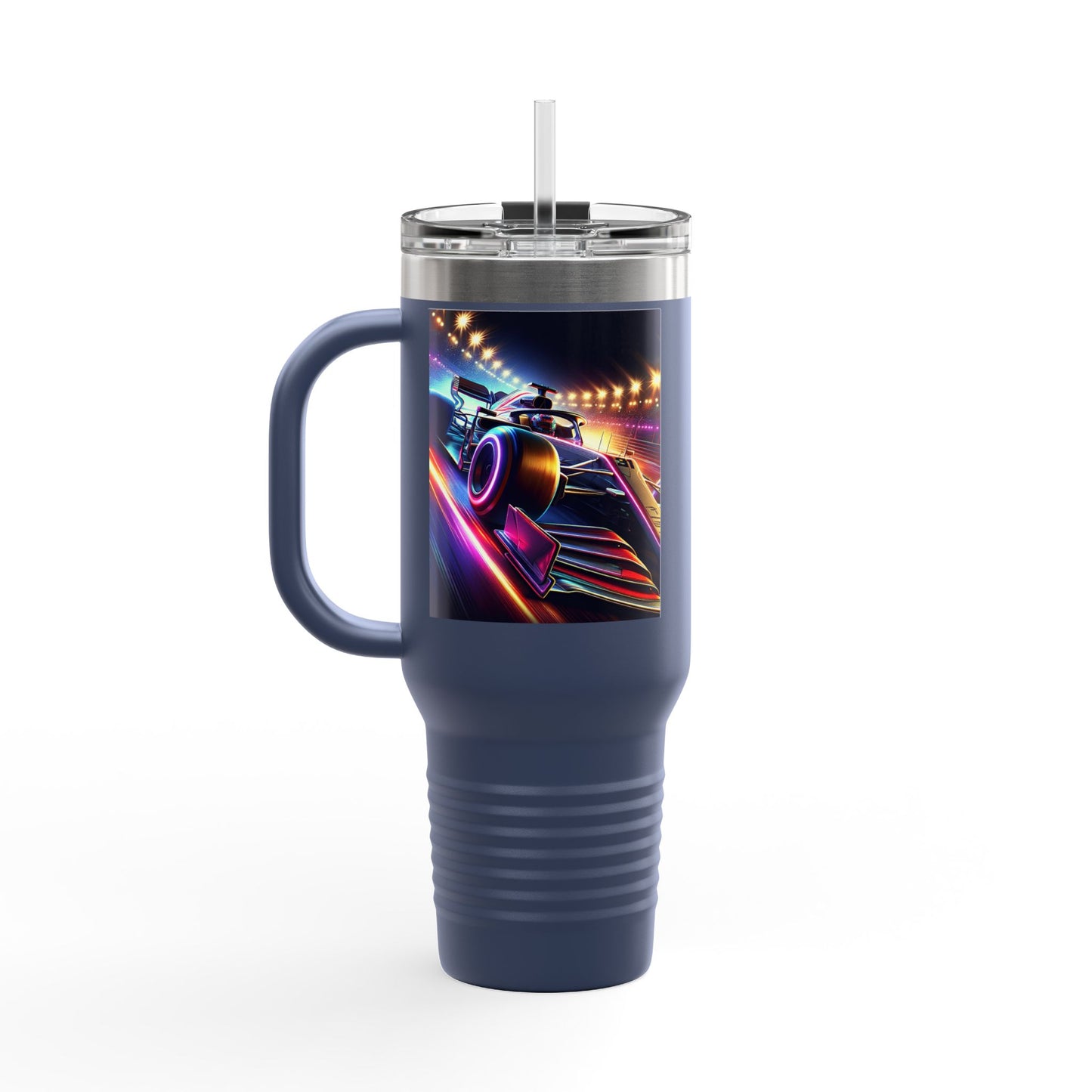 Vintage F1 Insulated Travel Mug, 40oz, Perfect for Fans, Sports Events, Coffee, Tea, Water