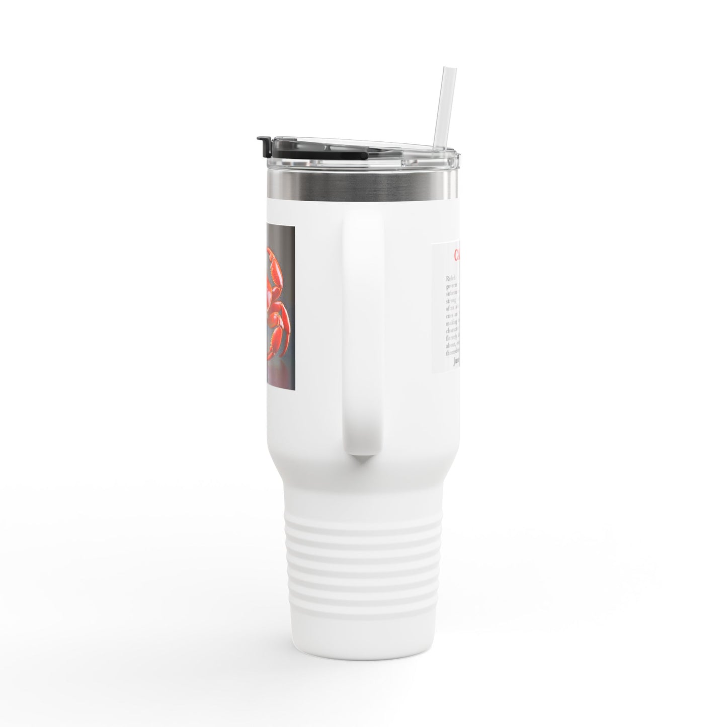 Cancer Insulated Travel Mug, 40oz, Perfect for Zodiac Fans, Coffee, Tea, Water