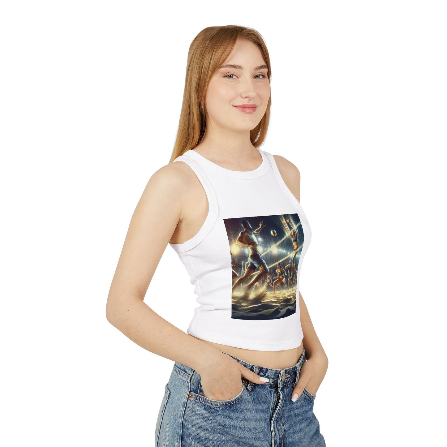 Volleyball Women's Micro Rib Racer Tank Top