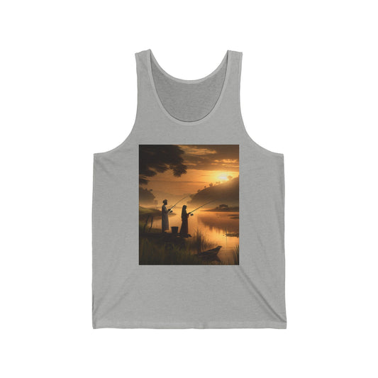 Fishing Unisex Jersey Tank Top - Perfect for Festivals & Casual Wear