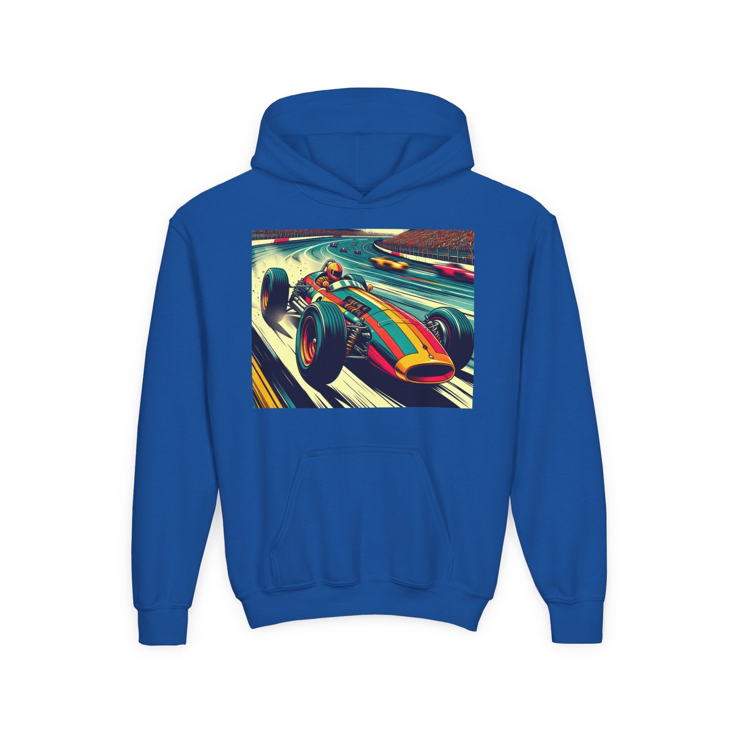Vintage F1 Youth Hoodie - Heavy Blend Sweatshirt