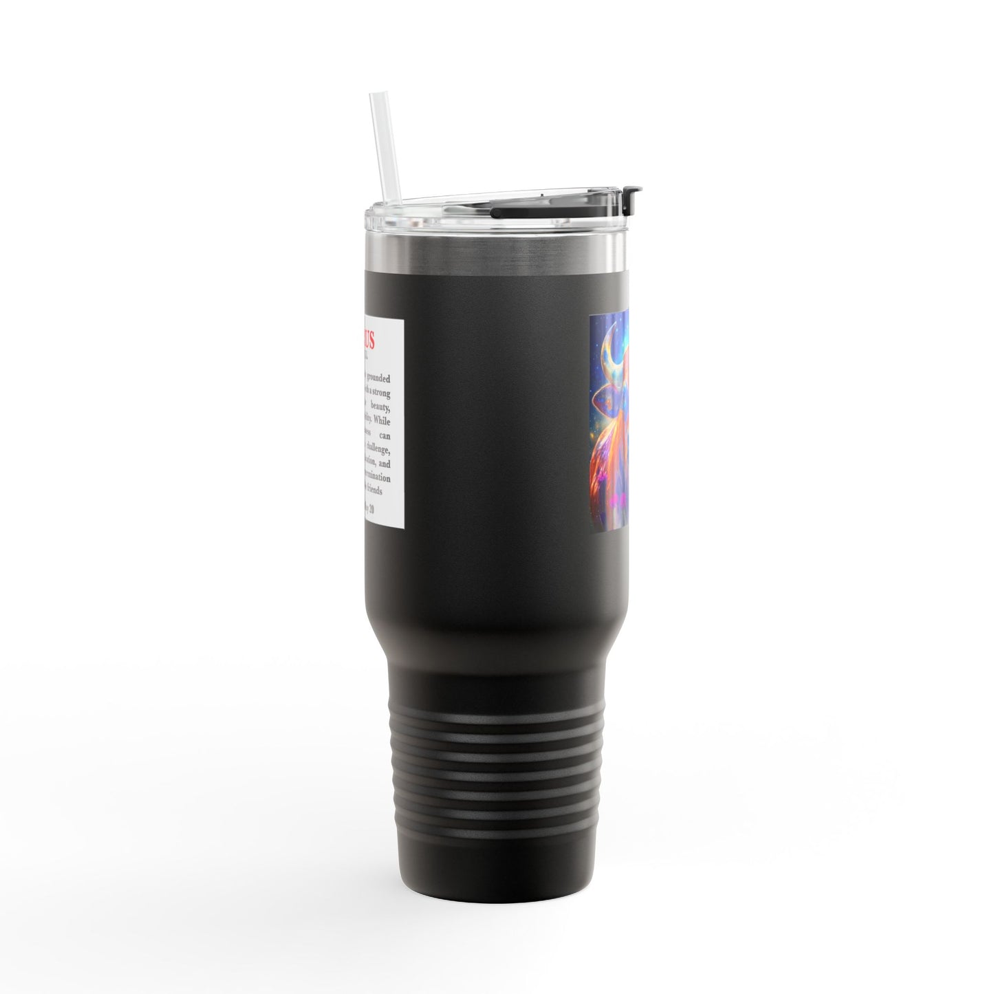 Taurus Insulated Travel Mug, 40oz, Perfect for Zodiac Fans, Coffee, Tea, Water