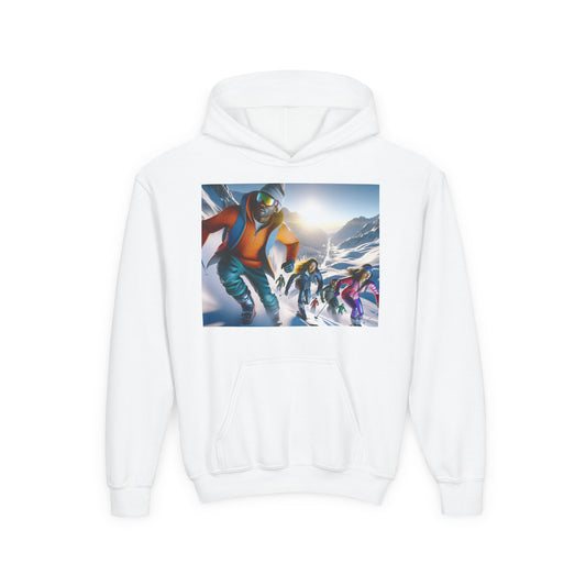 Skiing Youth Hoodie - Heavy Blend Sweatshirt