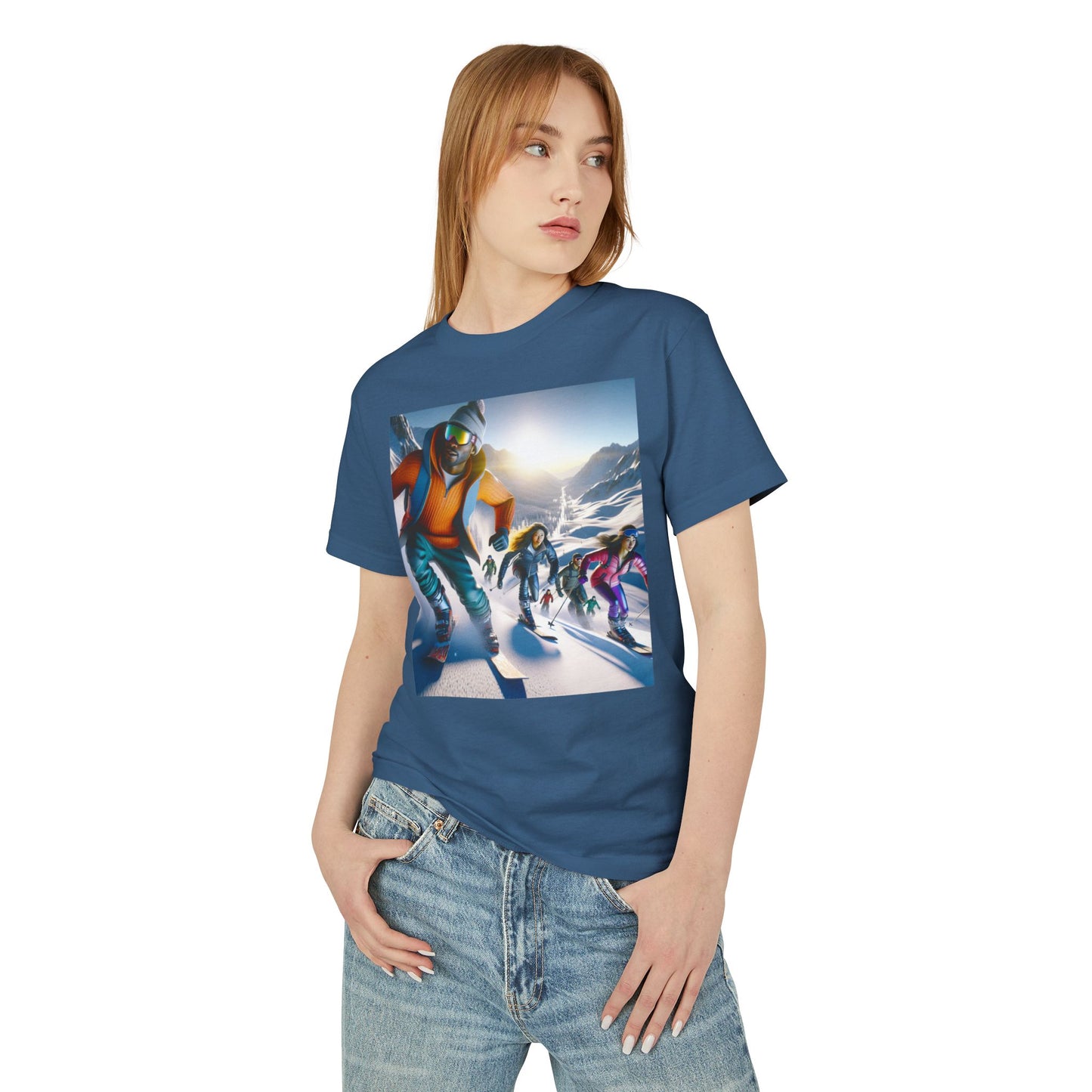 Skiing Heavyweight Tee - Unisex Garment-Dyed Shirt