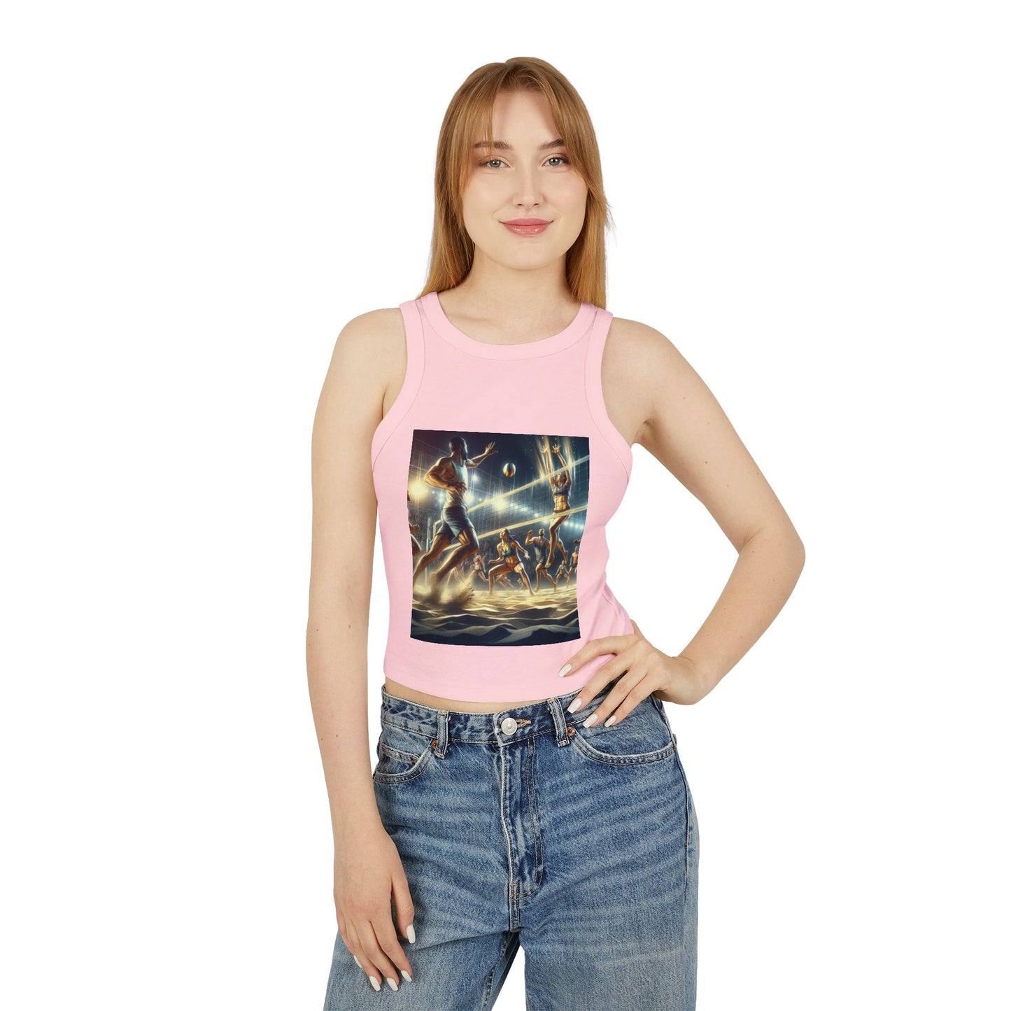 Volleyball Women's Micro Rib Racer Tank Top