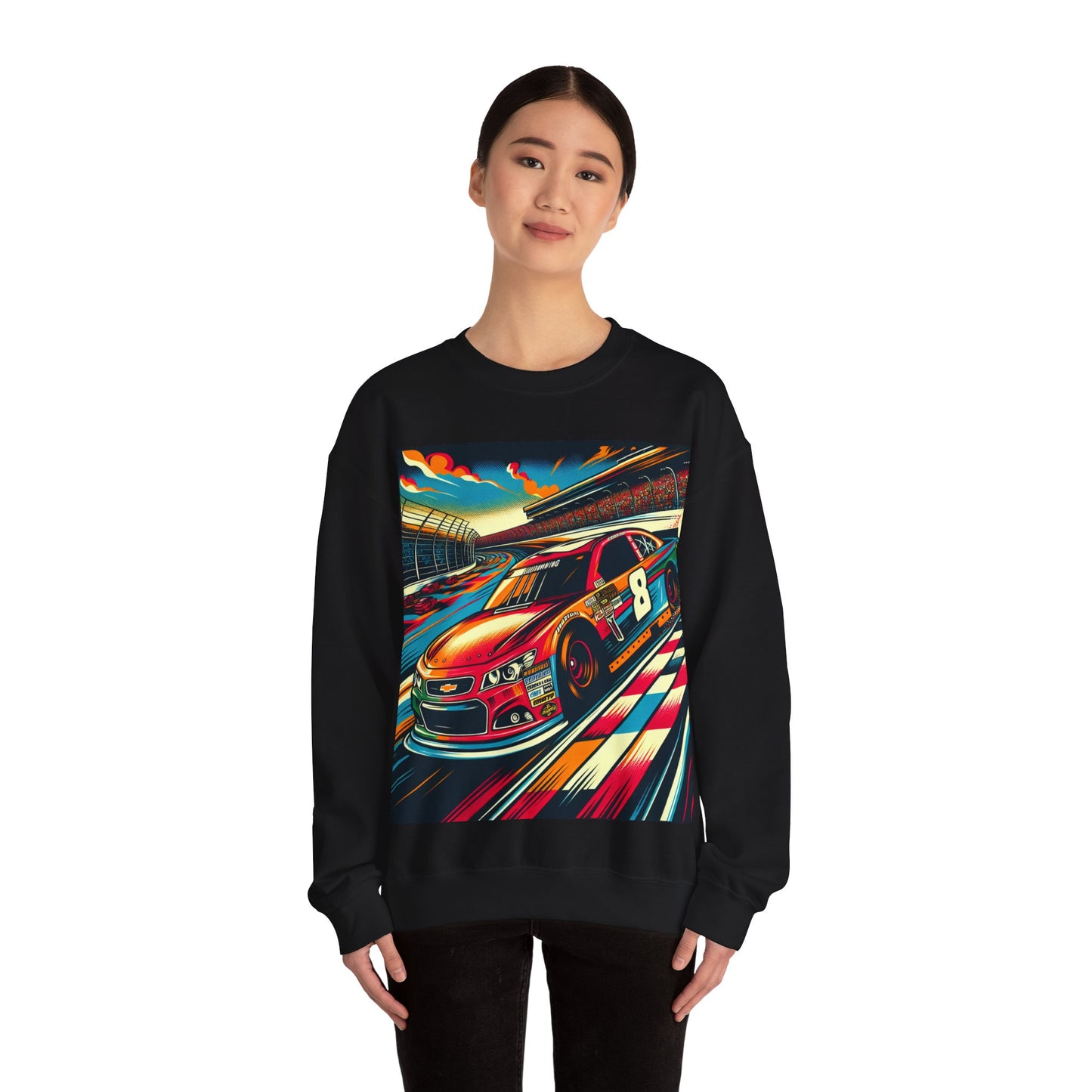 Race Car Crewneck Sweatshirt | Racing Apparel, Unisex Sweatshirt, Nascar Gift, Motorsports Clothing, Car Enthusiasts Sweatshirt