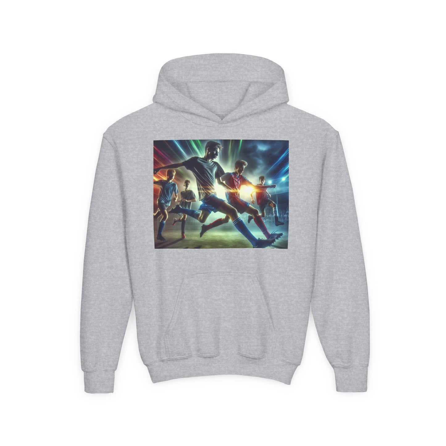 Soccer Youth Hoodie - Sporty Heavy Blend Sweatshirt for Young Athletes