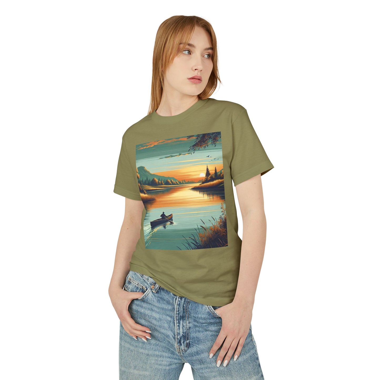 Canoeing Heavyweight Tee - Unisex Garment-Dyed Shirt