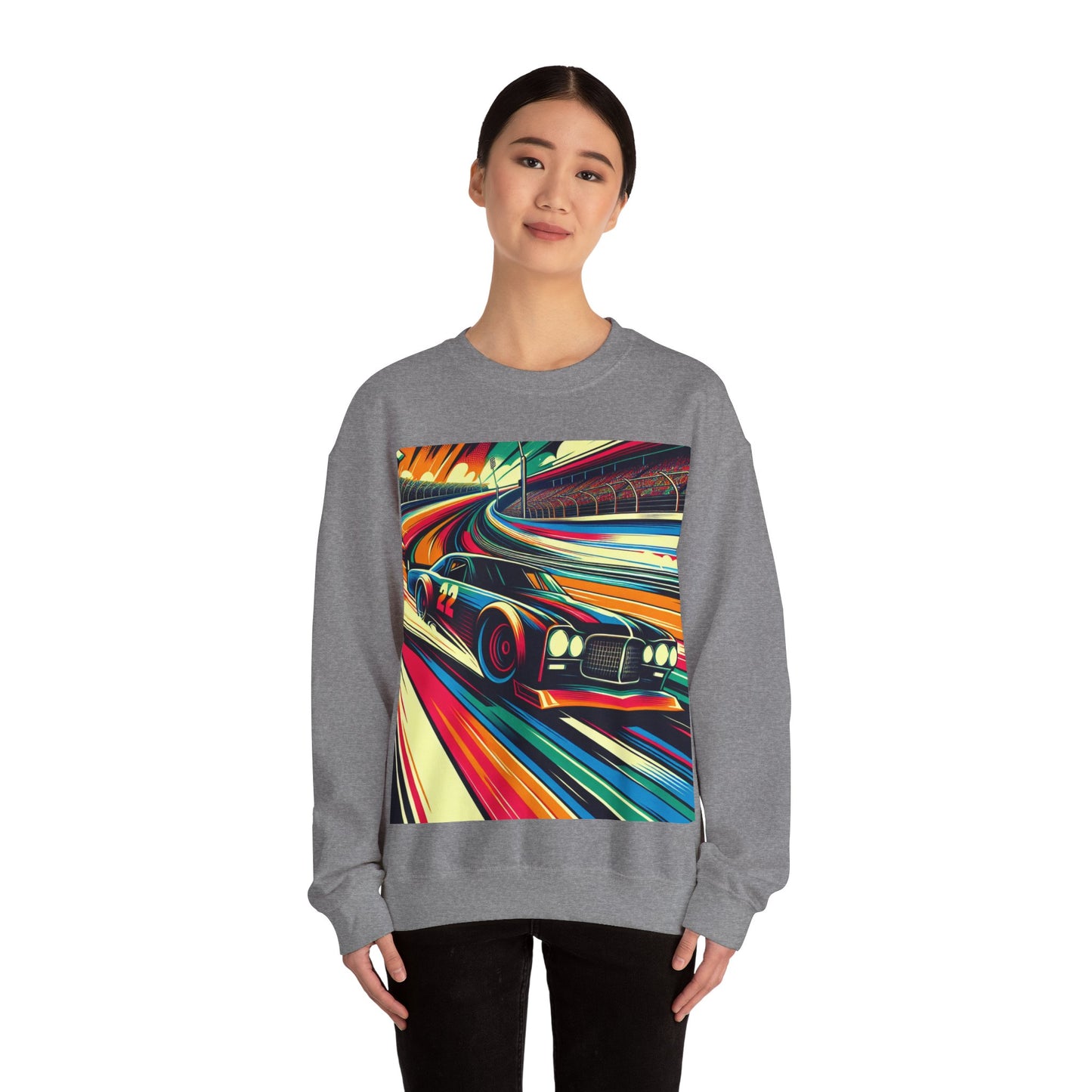 Race Car Crewneck Sweatshirt | Racing Apparel, Unisex Sweatshirt, NASCAR Gift, Motorsports Clothing, Car Enthusiasts Sweatshirt