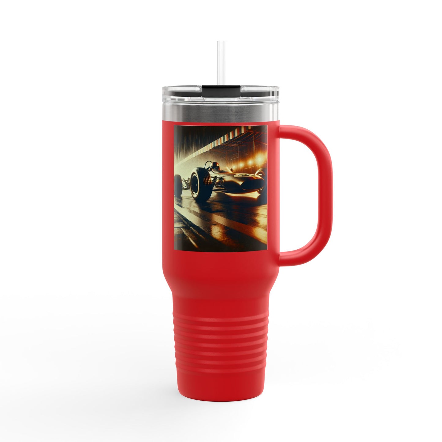 Vintage F1 Insulated Travel Mug, 40oz, Perfect for Fans, Sports Events, Coffee, Tea, Water