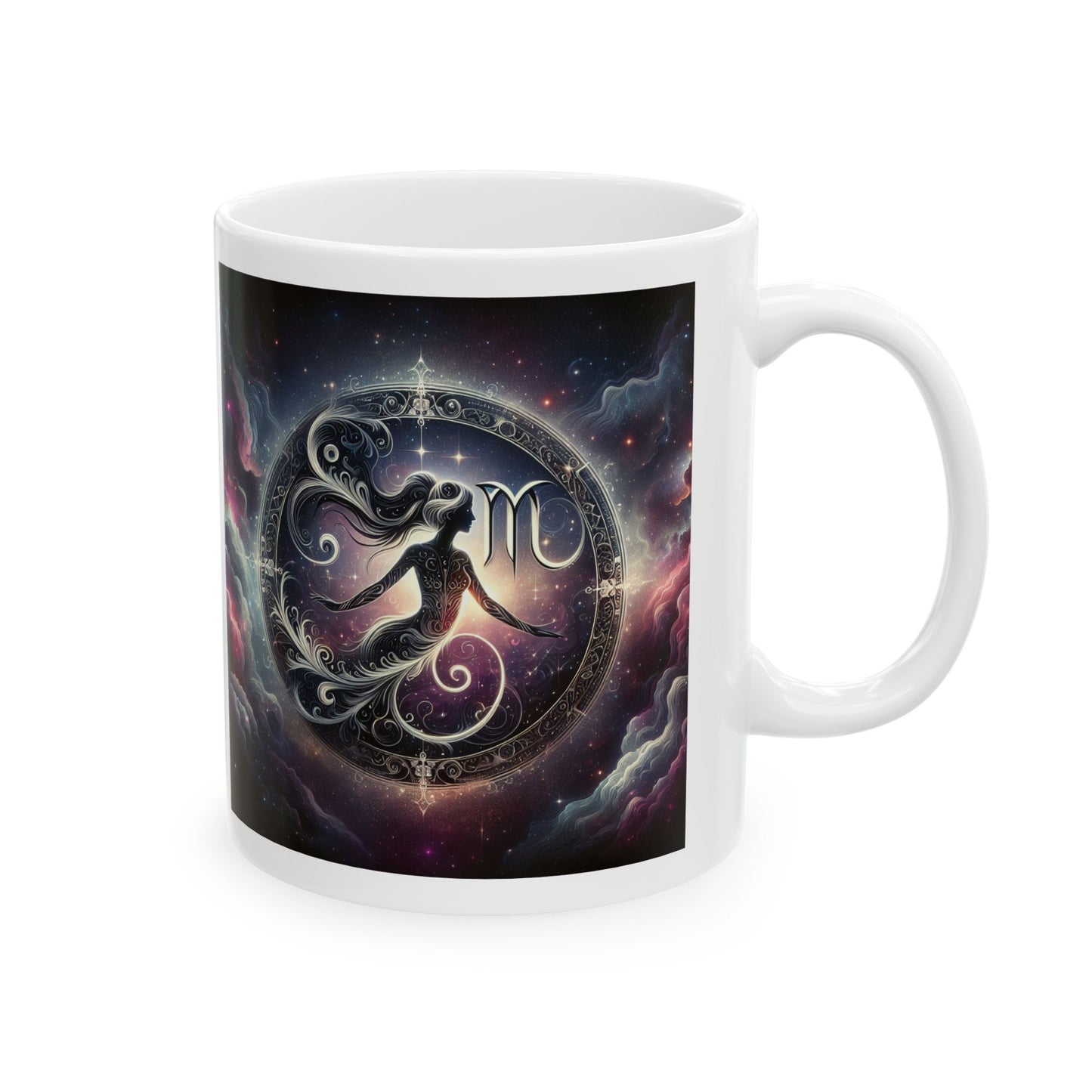 Virgo Zodiac Ceramic Mug, Astrology Coffee Cup, Horoscope Drinkware for Virgo Lovers, August/September Birthday Gift, Star Sign Mug
