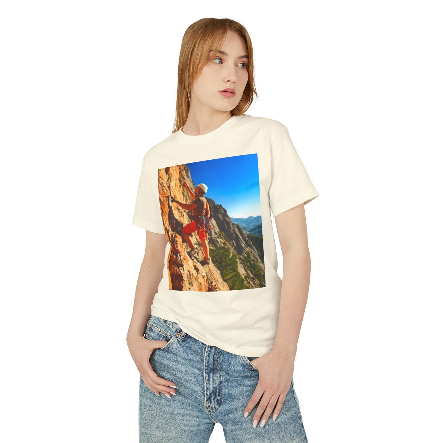 Rock Climbing Heavyweight Tee - Unisex Garment-Dyed Shirt
