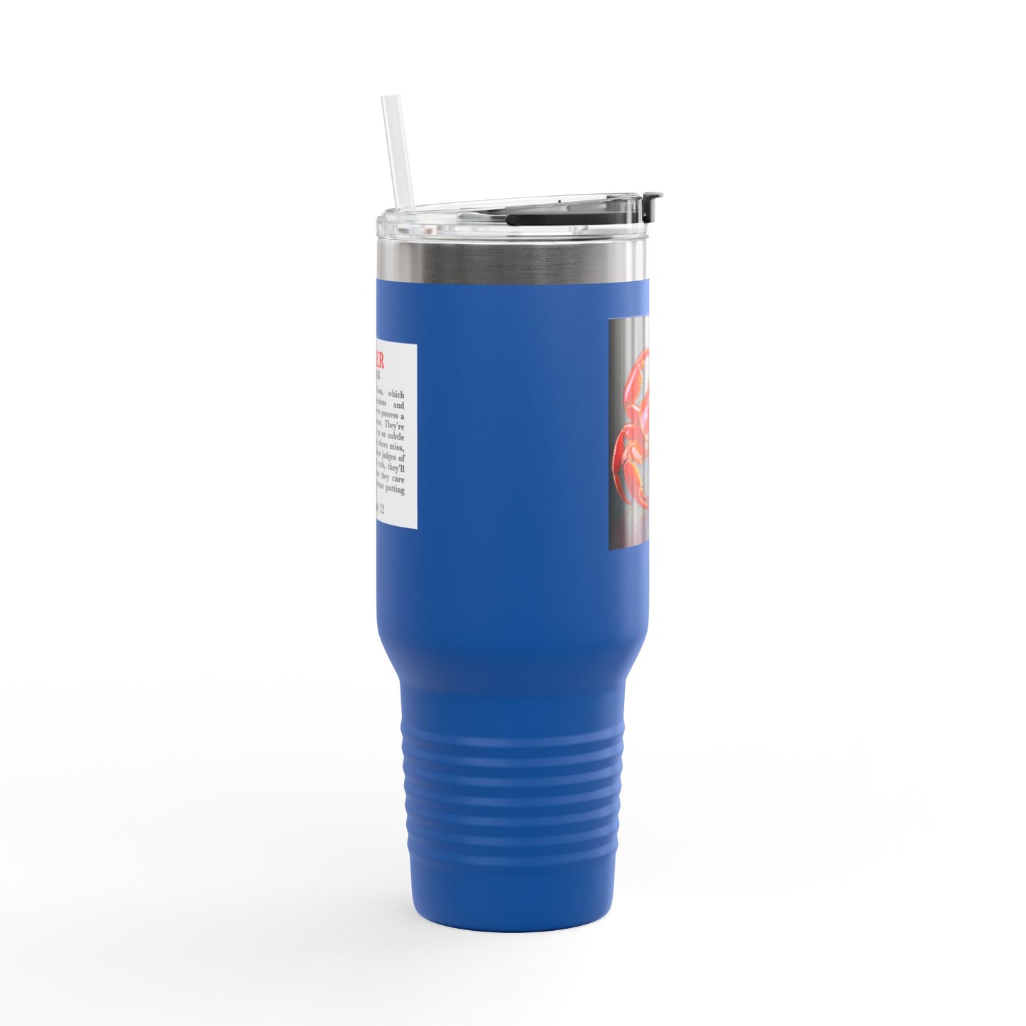 Cancer Insulated Travel Mug, 40oz, Perfect for Zodiac Fans, Coffee, Tea, Water