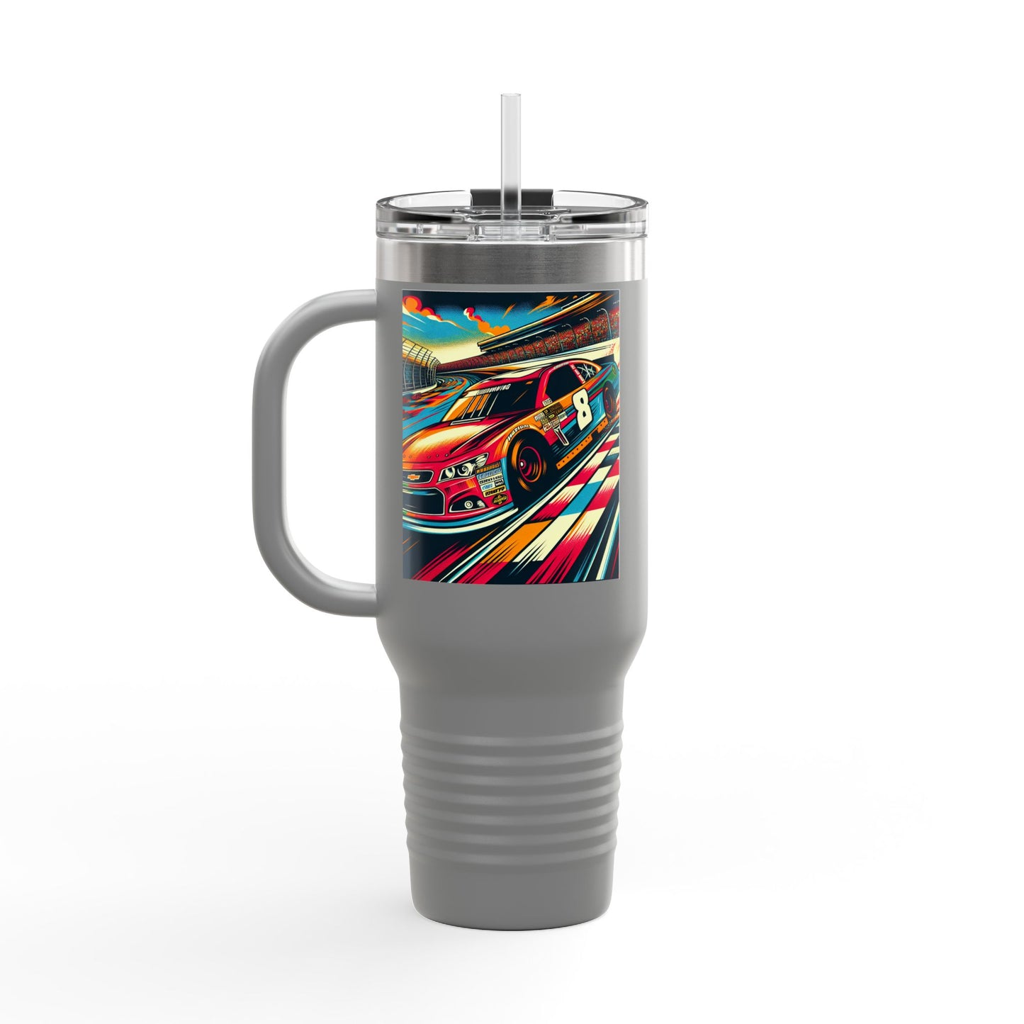 Vintage F1 Insulated Travel Mug, 40oz, Perfect for Fans, Sports Events, Coffee, Tea, Water