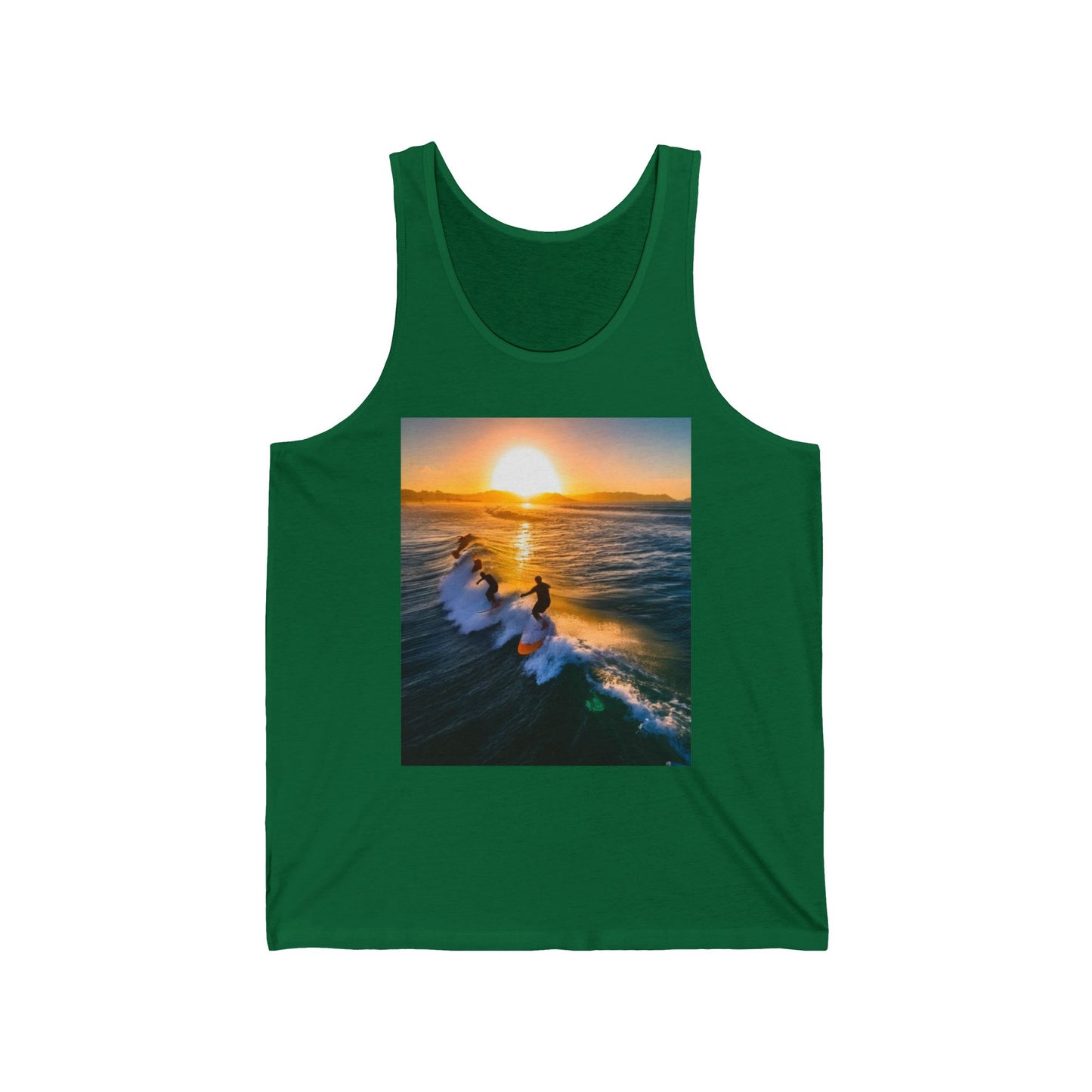 Surfing Unisex Jersey Tank Top - Perfect for Festivals & Casual Wear