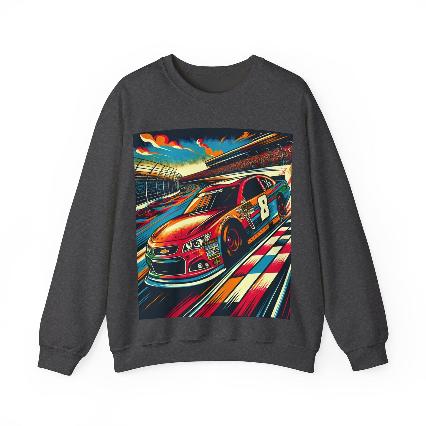 Race Car Crewneck Sweatshirt | Racing Apparel, Unisex Sweatshirt, Nascar Gift, Motorsports Clothing, Car Enthusiasts Sweatshirt