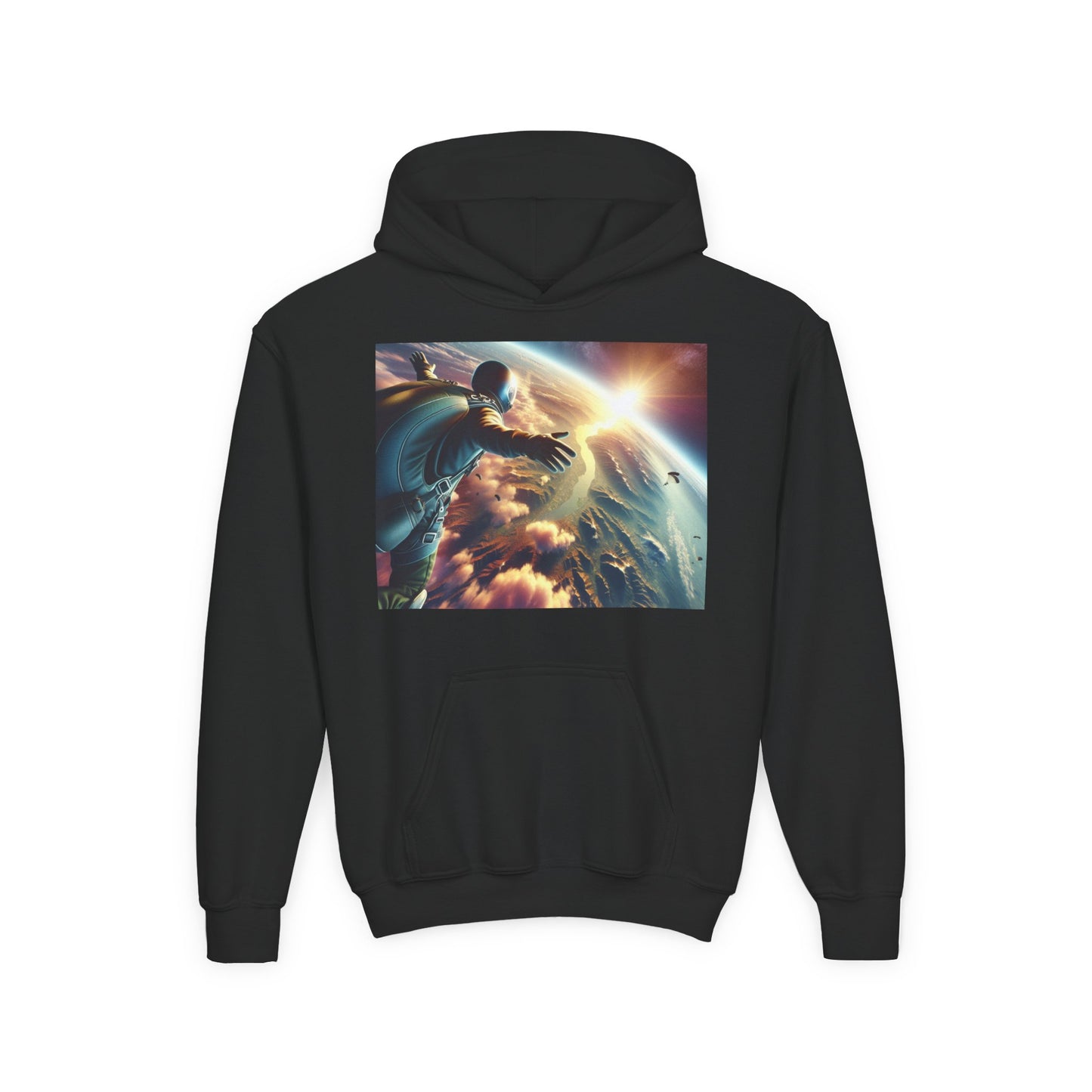 Skydiving Youth Hoodie - Heavy Blend Sweatshirt