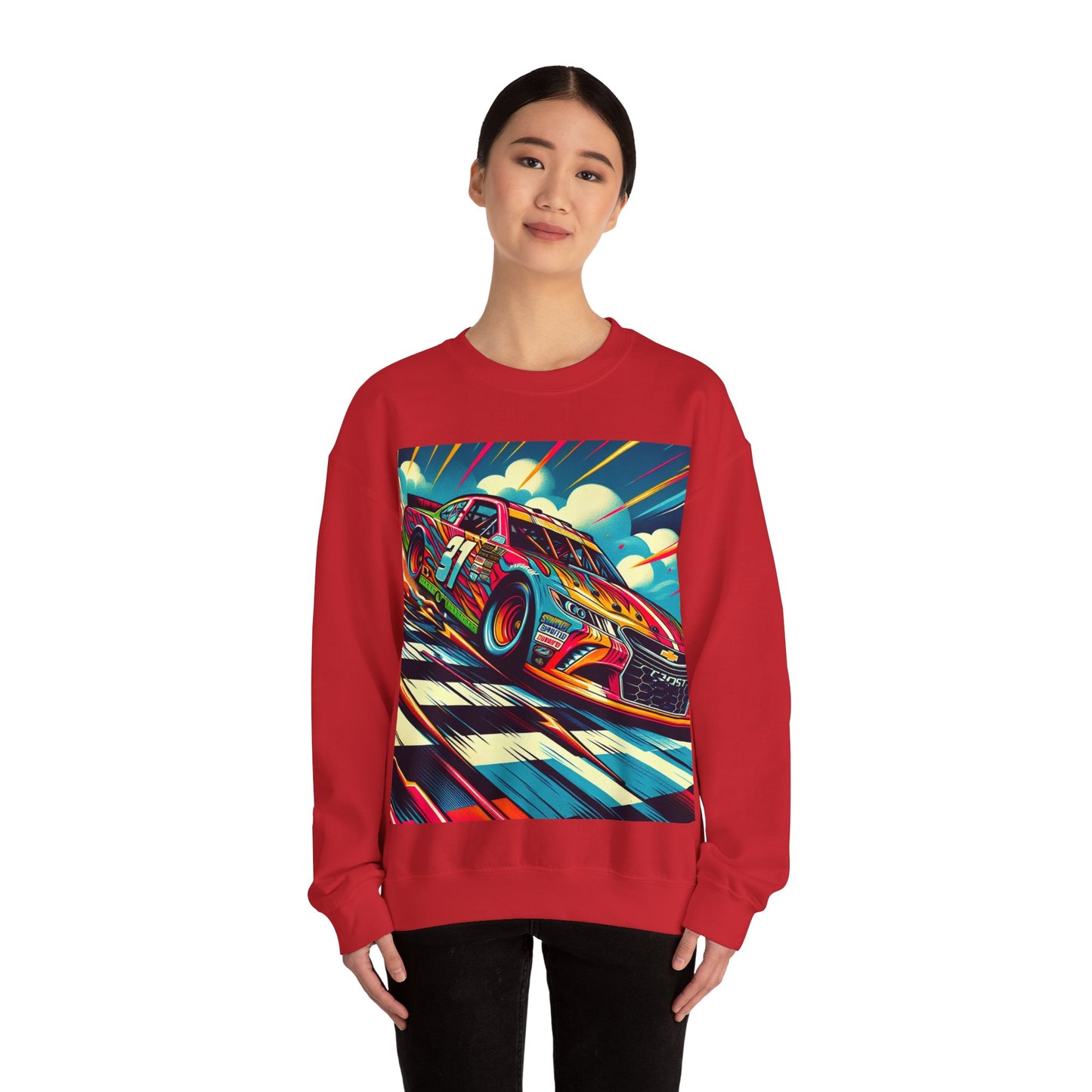 Race Car Crewneck Sweatshirt | Racing Apparel, Unisex Sweatshirt, Nascar Gift, Motorsports Clothing, Car Enthusiasts Sweatshirt