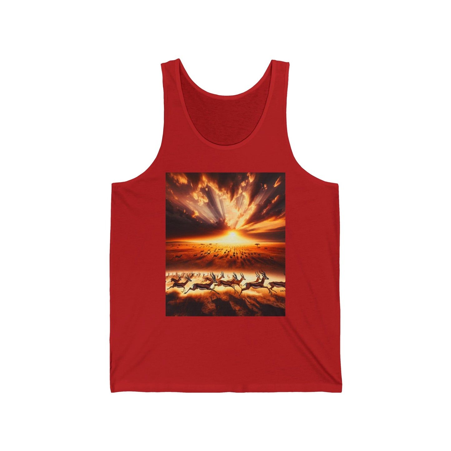Gazelles Unisex Jersey Tank Top - Perfect for Festivals & Casual Wear