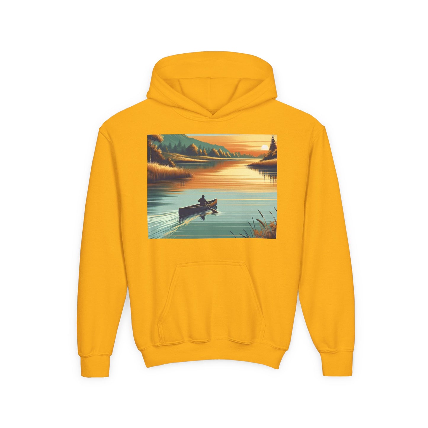 Canoeing Youth Hoodie - Heavy Blend Sweatshirt