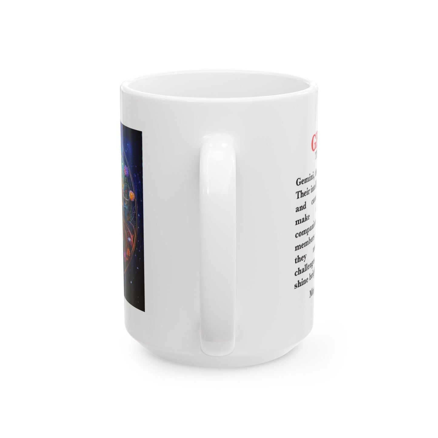 Gemini Zodiac Ceramic Mug, Astrology Coffee Cup, Horoscope Drinkware for Gemini Lovers, May/June Birthday Gift, Star Sign Mug