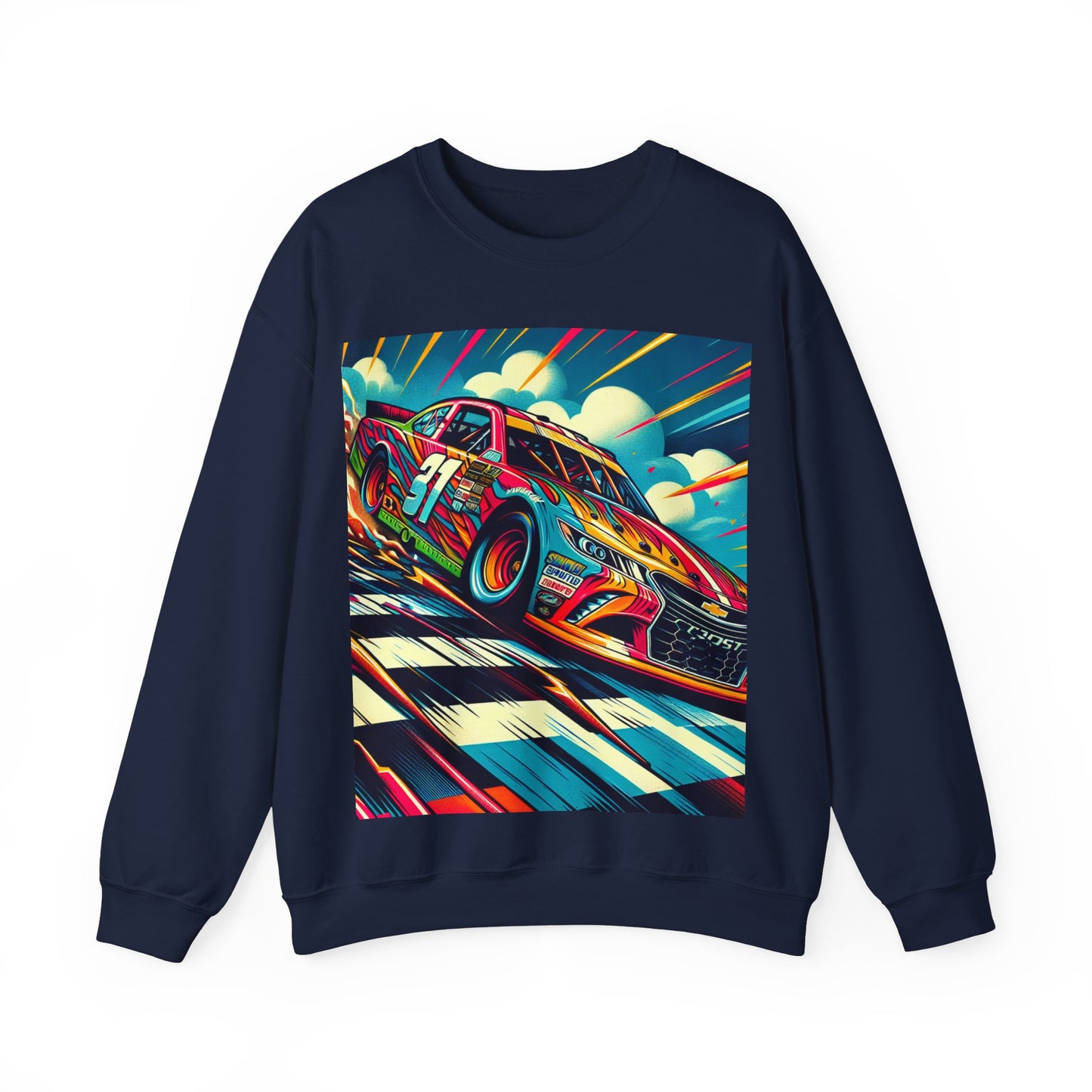 Race Car Crewneck Sweatshirt | Racing Apparel, Unisex Sweatshirt, Nascar Gift, Motorsports Clothing, Car Enthusiasts Sweatshirt