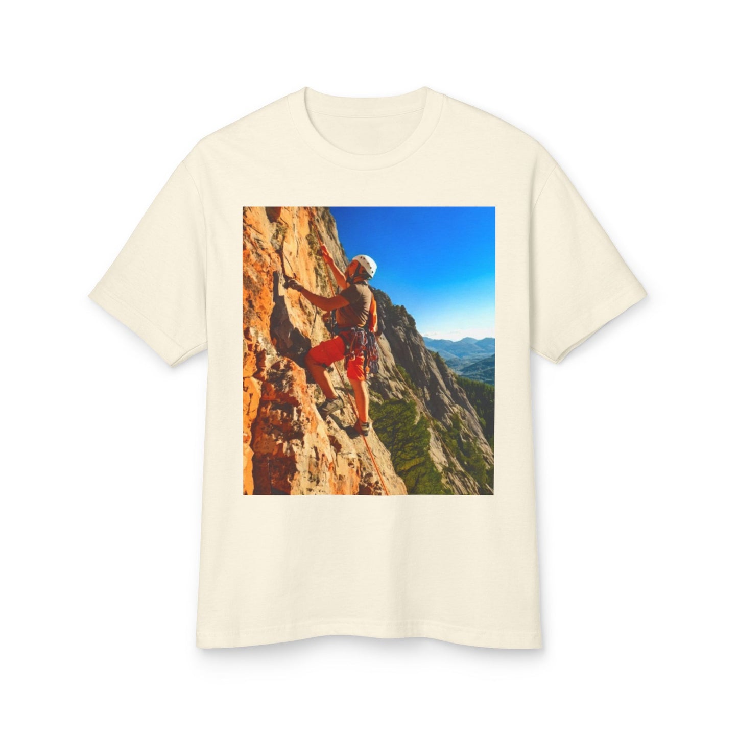 Rock Climbing Heavyweight Tee - Unisex Garment-Dyed Shirt