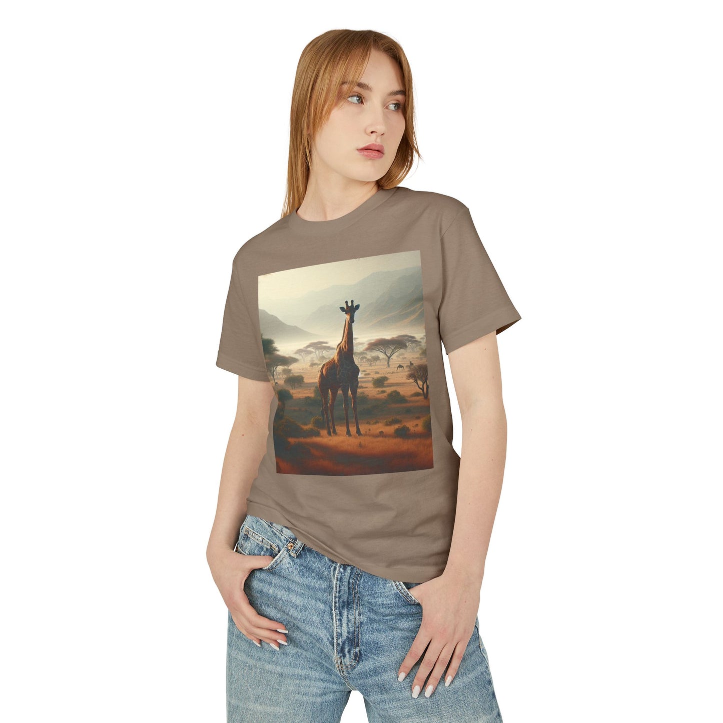 Giraffes Heavyweight Tee - Unisex Garment-Dyed Shirt