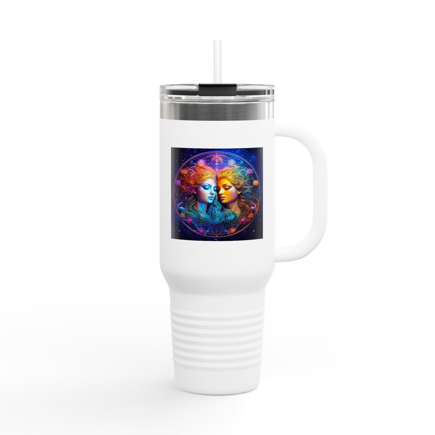 Gemini Insulated Travel Mug, 40oz, Perfect for Zodiac Fans, Coffee, Tea, Water