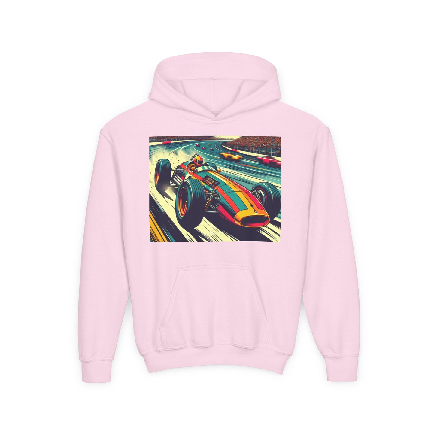 Vintage F1 Youth Hoodie - Heavy Blend Sweatshirt