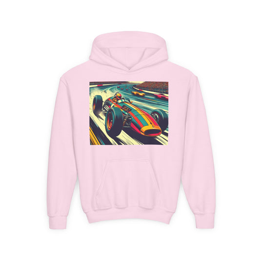 Vintage F1 Youth Hoodie - Heavy Blend Sweatshirt