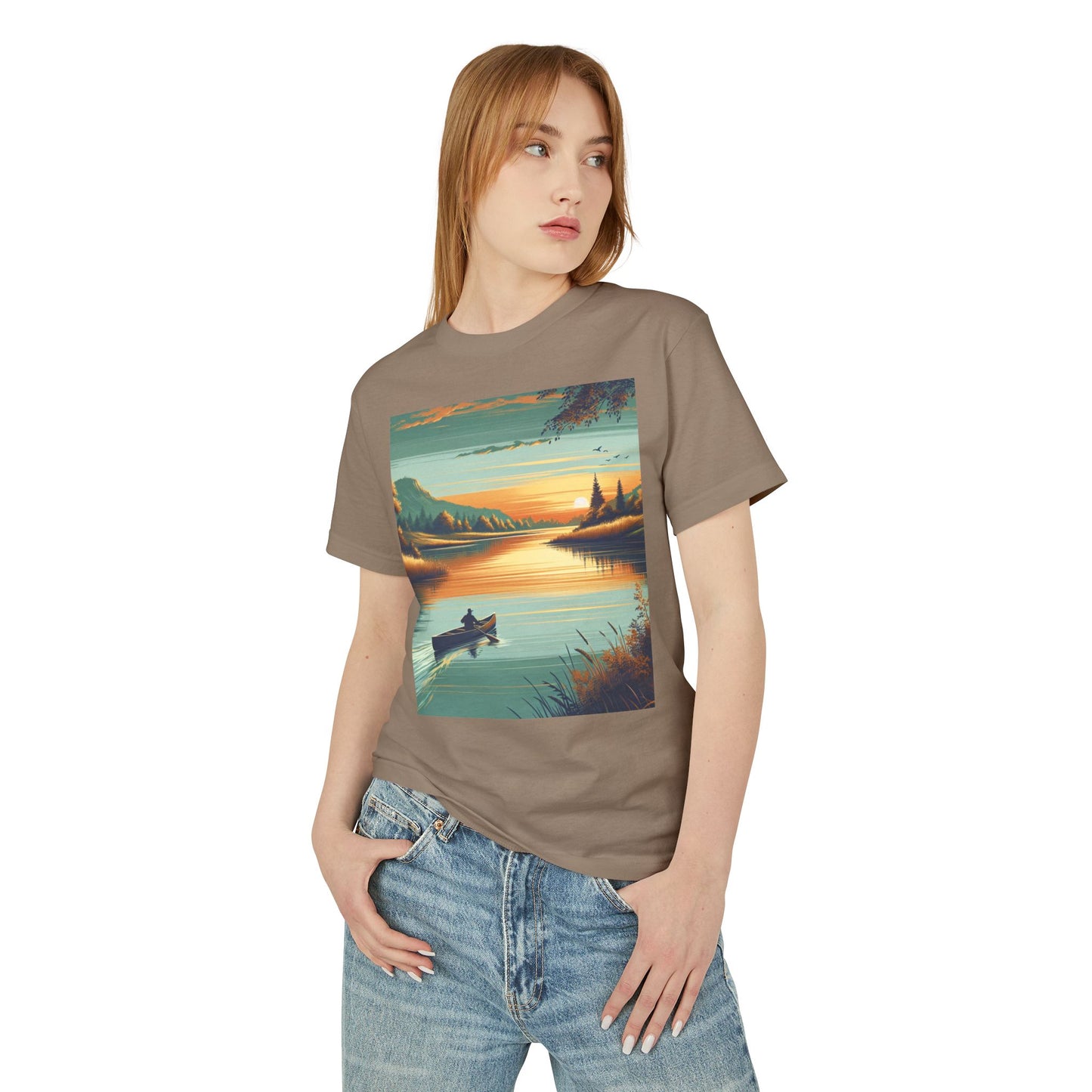 Canoeing Heavyweight Tee - Unisex Garment-Dyed Shirt
