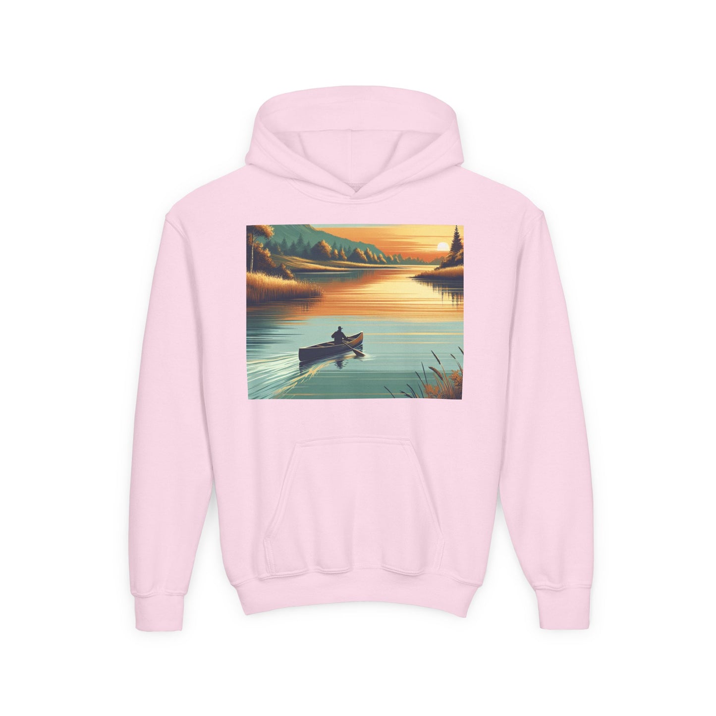 Canoeing Youth Hoodie - Heavy Blend Sweatshirt