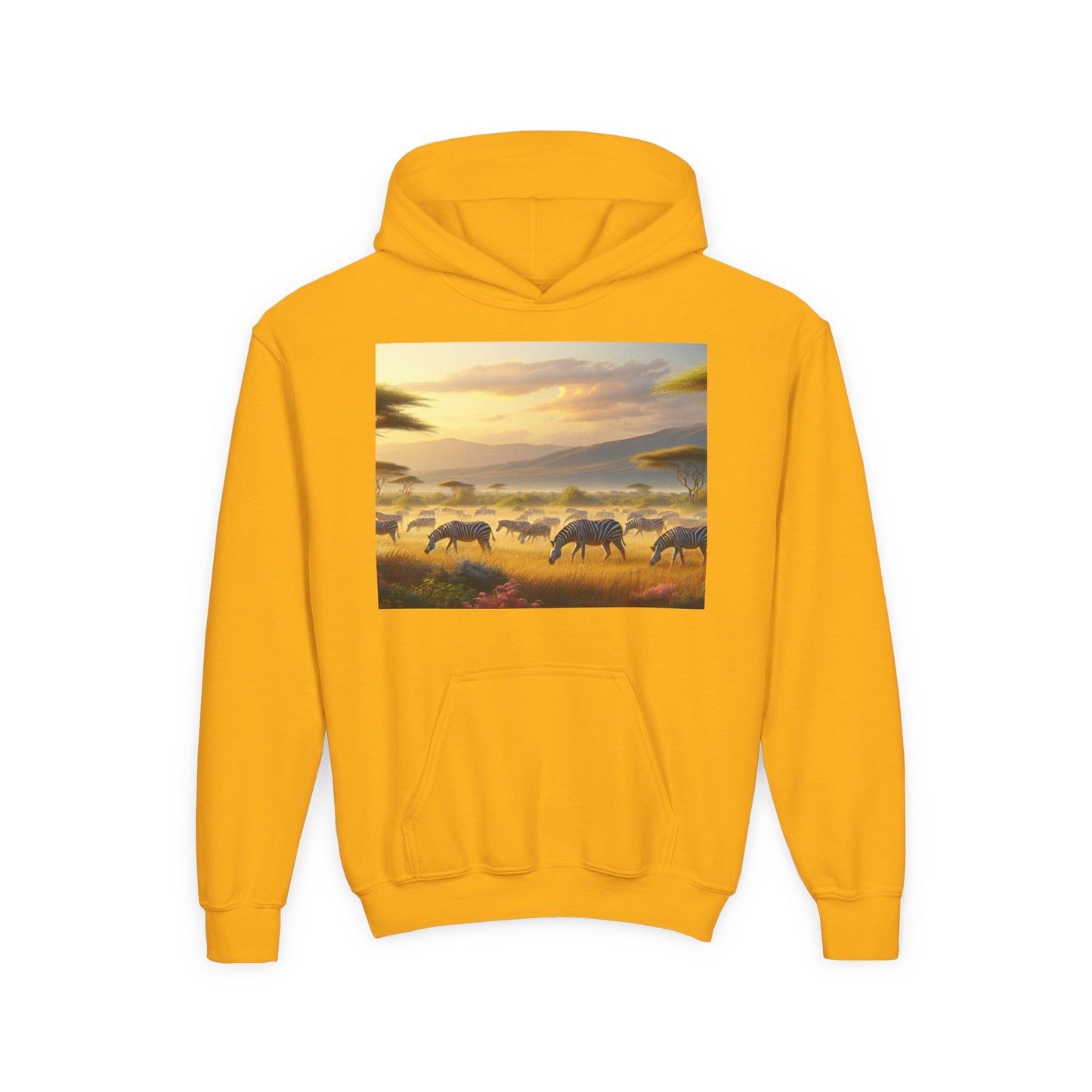 Zebras Youth Hoodie - Heavy Blend Sweatshirt