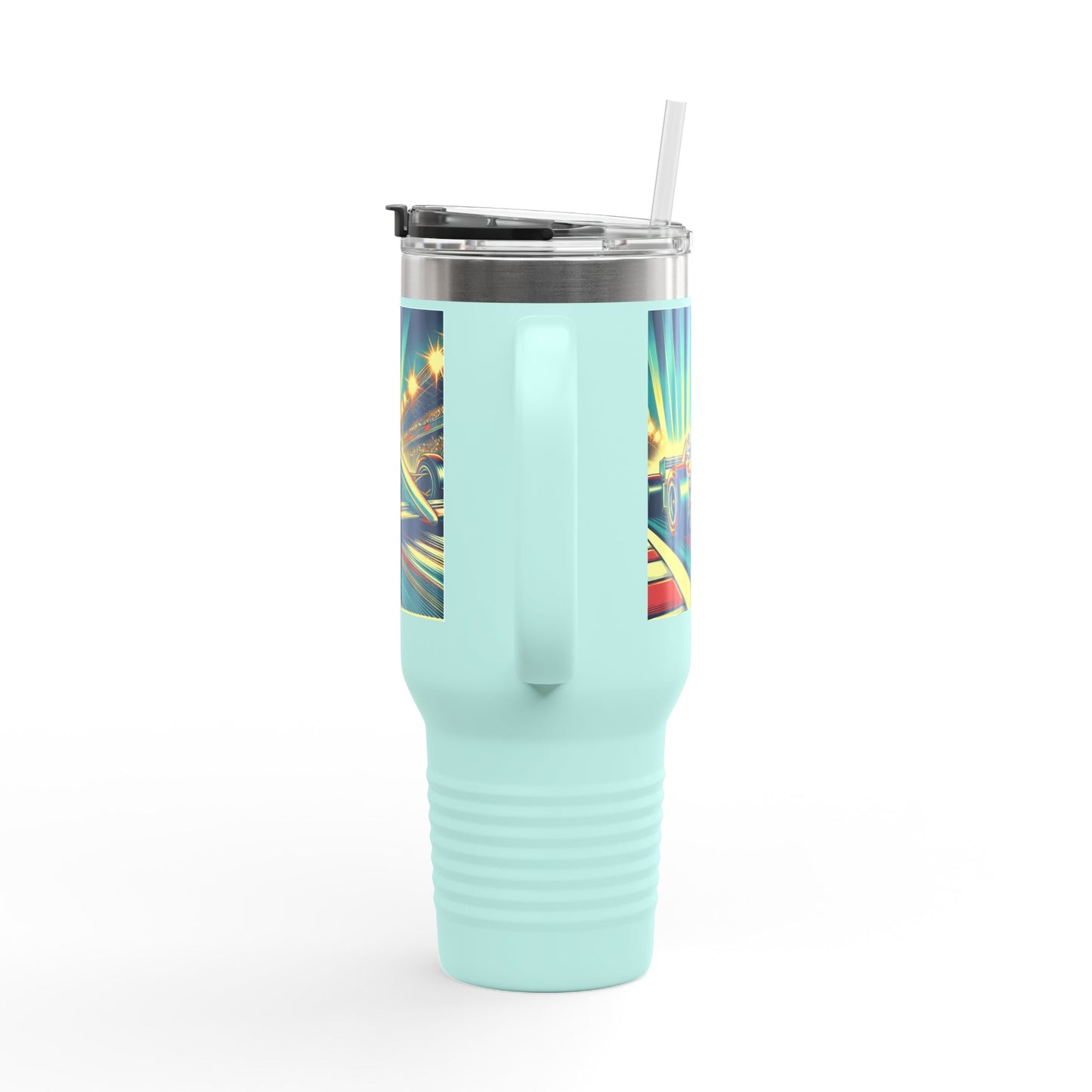 Vintage F1 Insulated Travel Mug, 40oz, Perfect for Fans, Sports Events, Coffee, Tea, Water