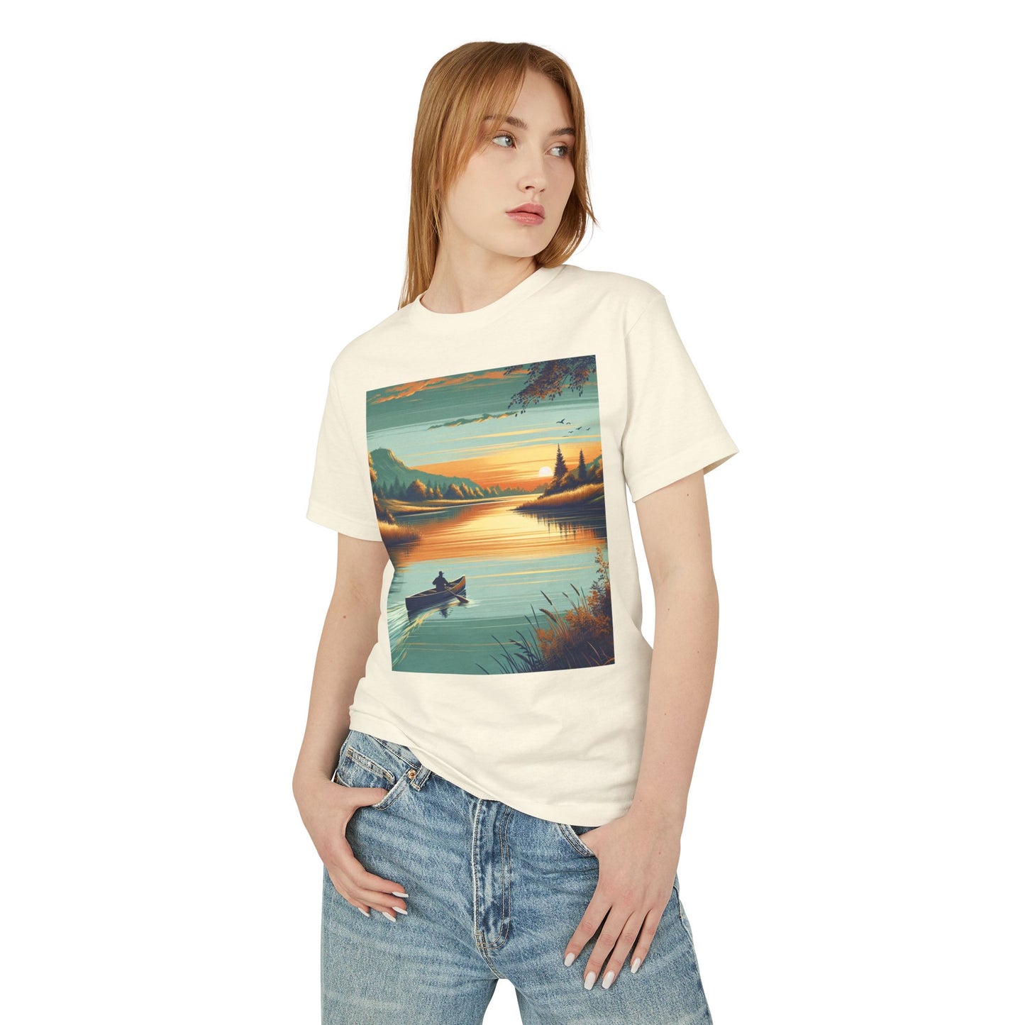 Canoeing Heavyweight Tee - Unisex Garment-Dyed Shirt