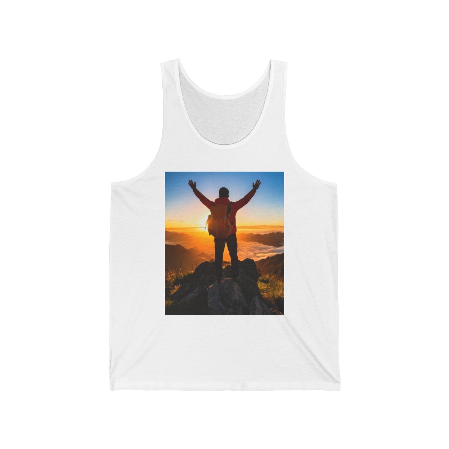 Hiking Unisex Jersey Tank Top - Perfect for Festivals & Casual Wear