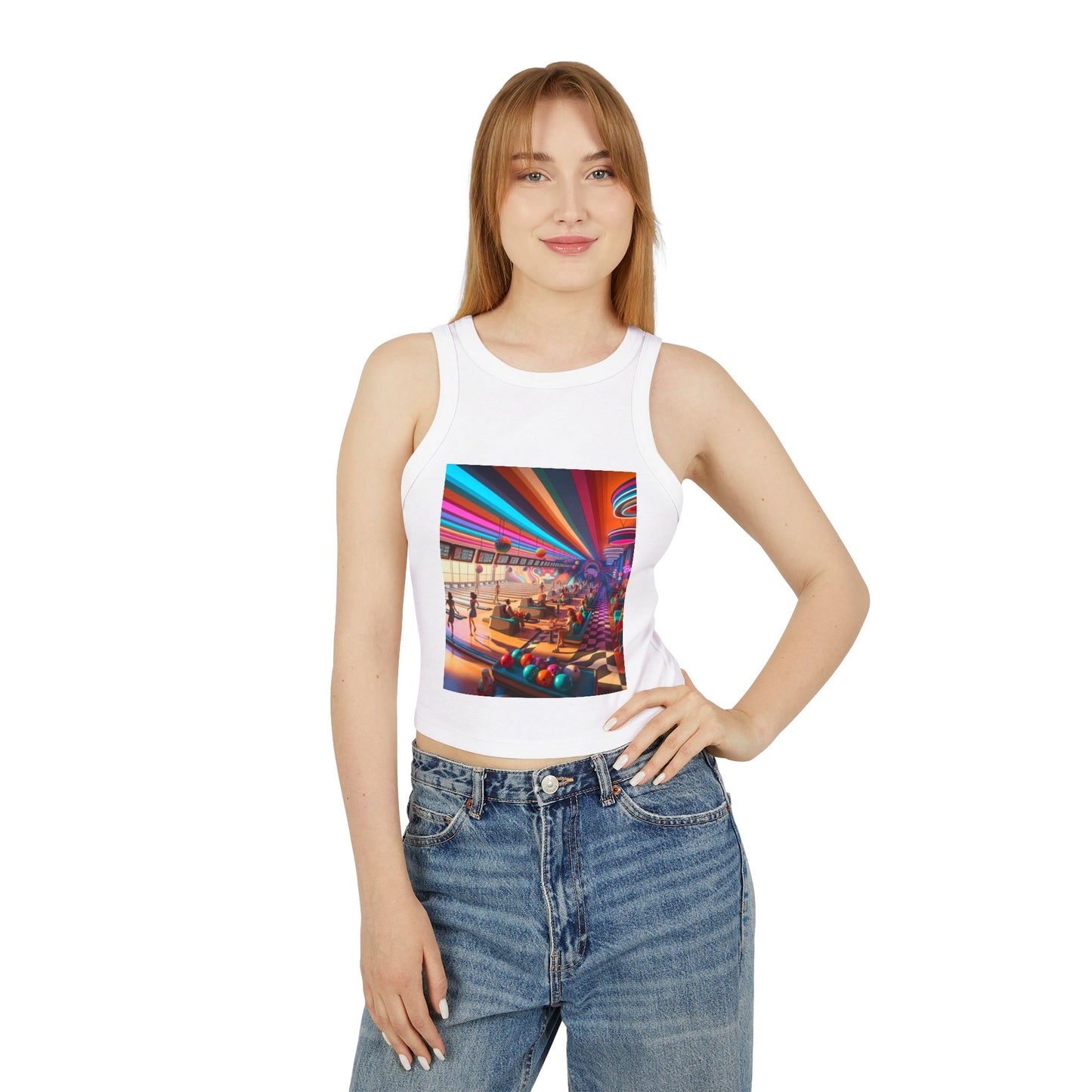 Bowling Women's Micro Rib Racer Tank Top