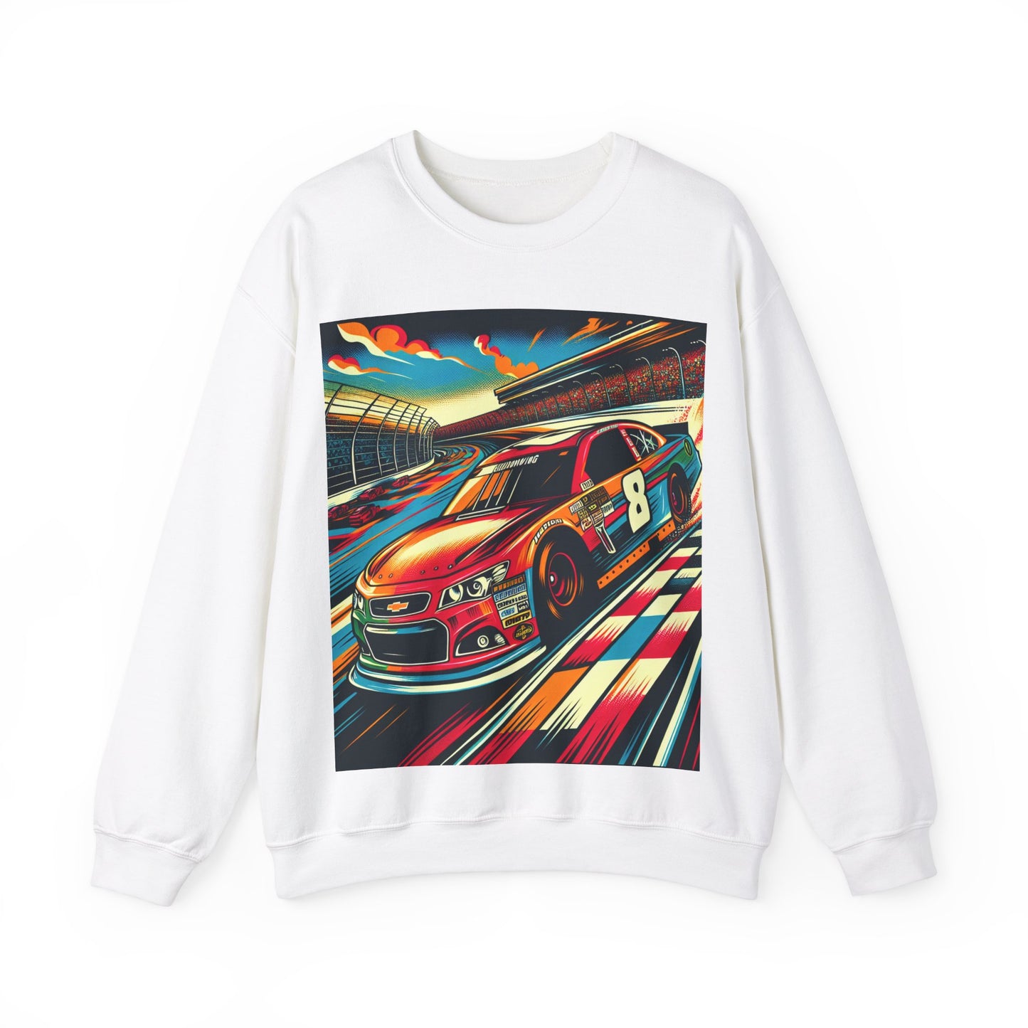 Race Car Crewneck Sweatshirt | Racing Apparel, Unisex Sweatshirt, Nascar Gift, Motorsports Clothing, Car Enthusiasts Sweatshirt