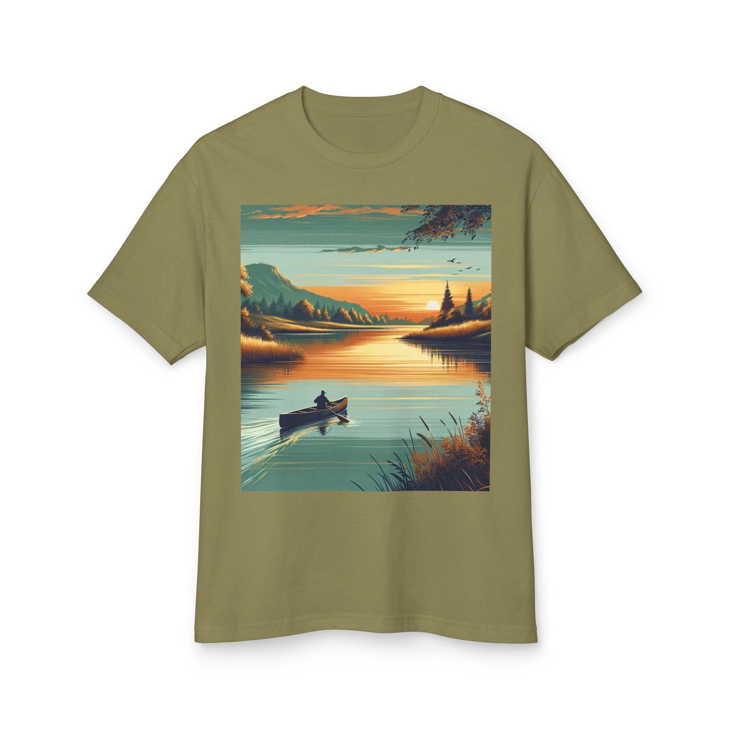 Canoeing Heavyweight Tee - Unisex Garment-Dyed Shirt