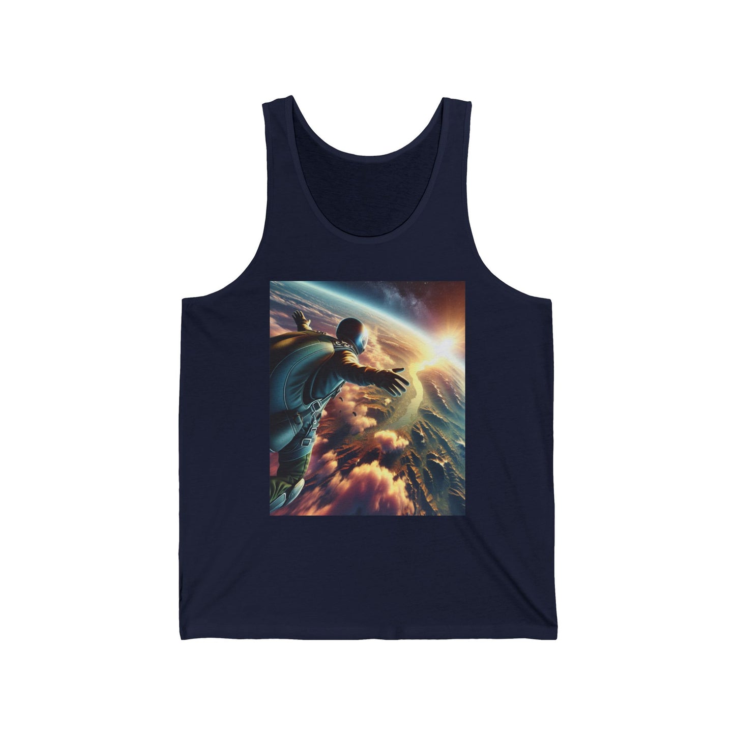 Skydiving Unisex Jersey Tank Top - Perfect for Festivals & Casual Wear