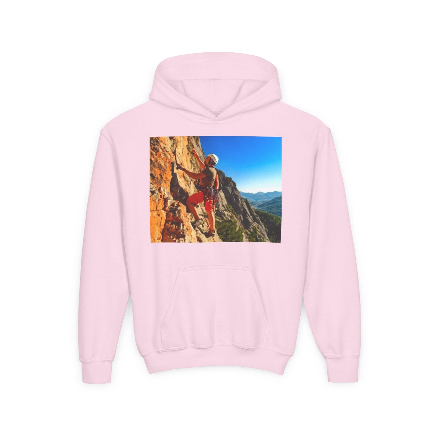 Rock Climbing Youth Hoodie - Heavy Blend Sweatshirt