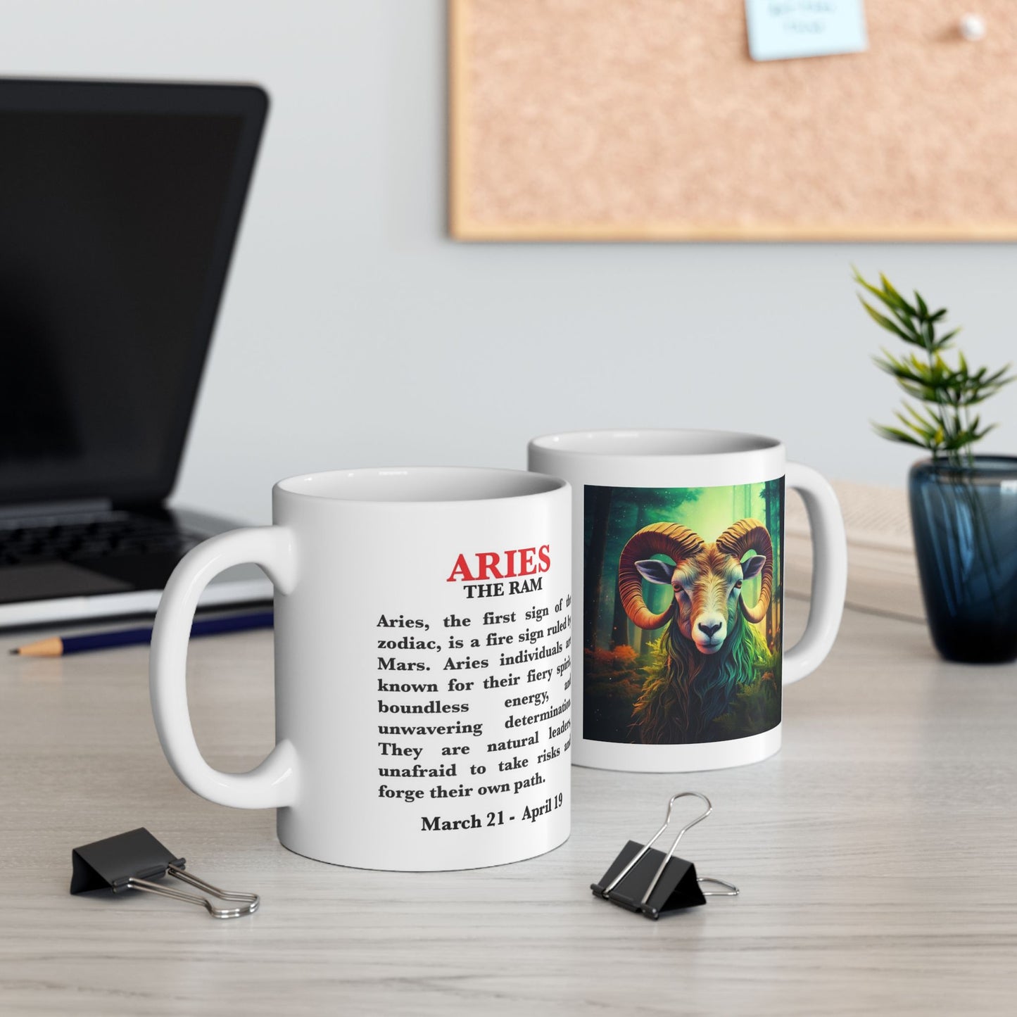 Aries Zodiac Ceramic Mug, Astrology Coffee Cup, Horoscope Drinkware for Aries Lovers, March/April Birthday Gift, Star Sign Mug, Unique Gift
