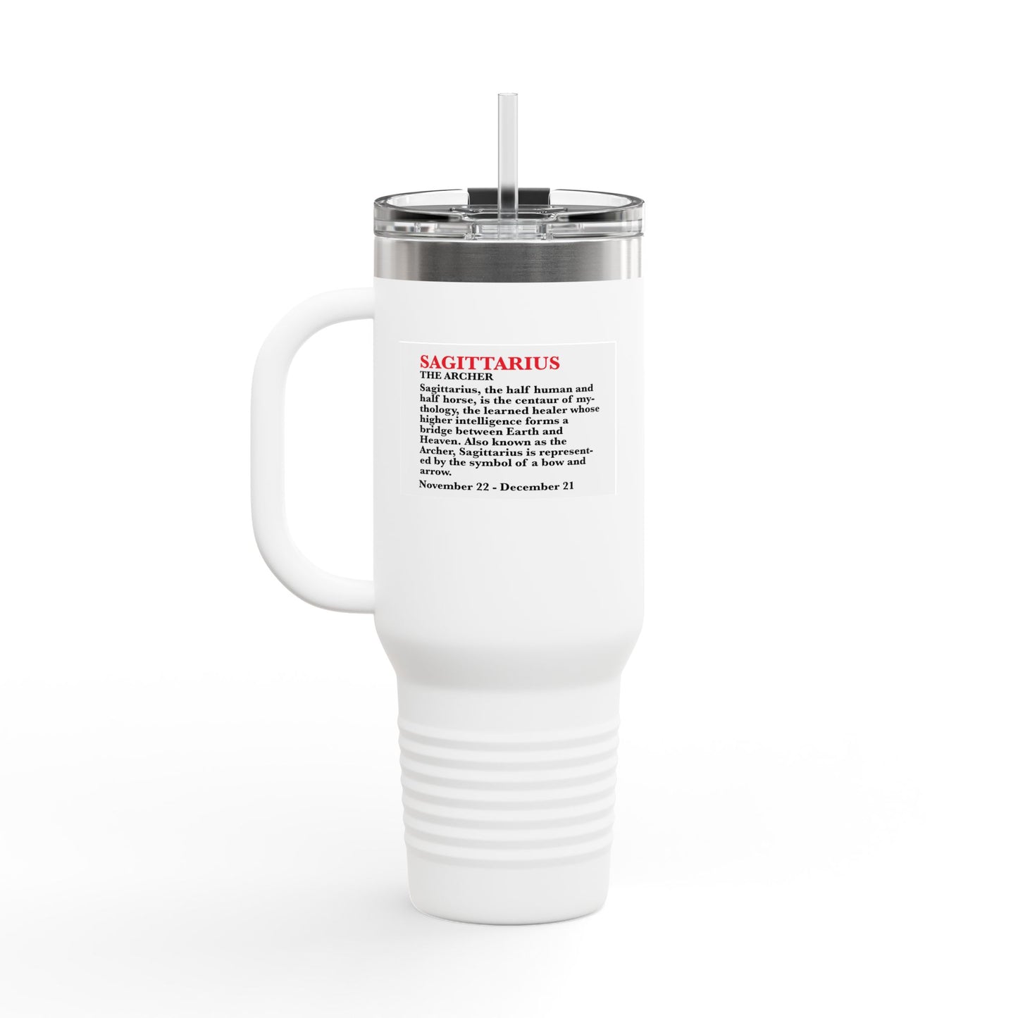 Sagittarius Insulated Travel Mug, 40oz, Perfect for Zodiac Fans, Coffee, Tea, Water
