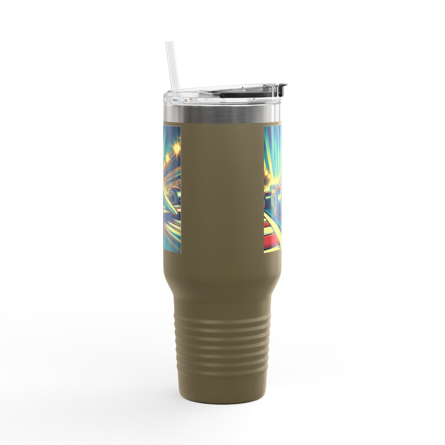 Vintage F1 Insulated Travel Mug, 40oz, Perfect for Fans, Sports Events, Coffee, Tea, Water