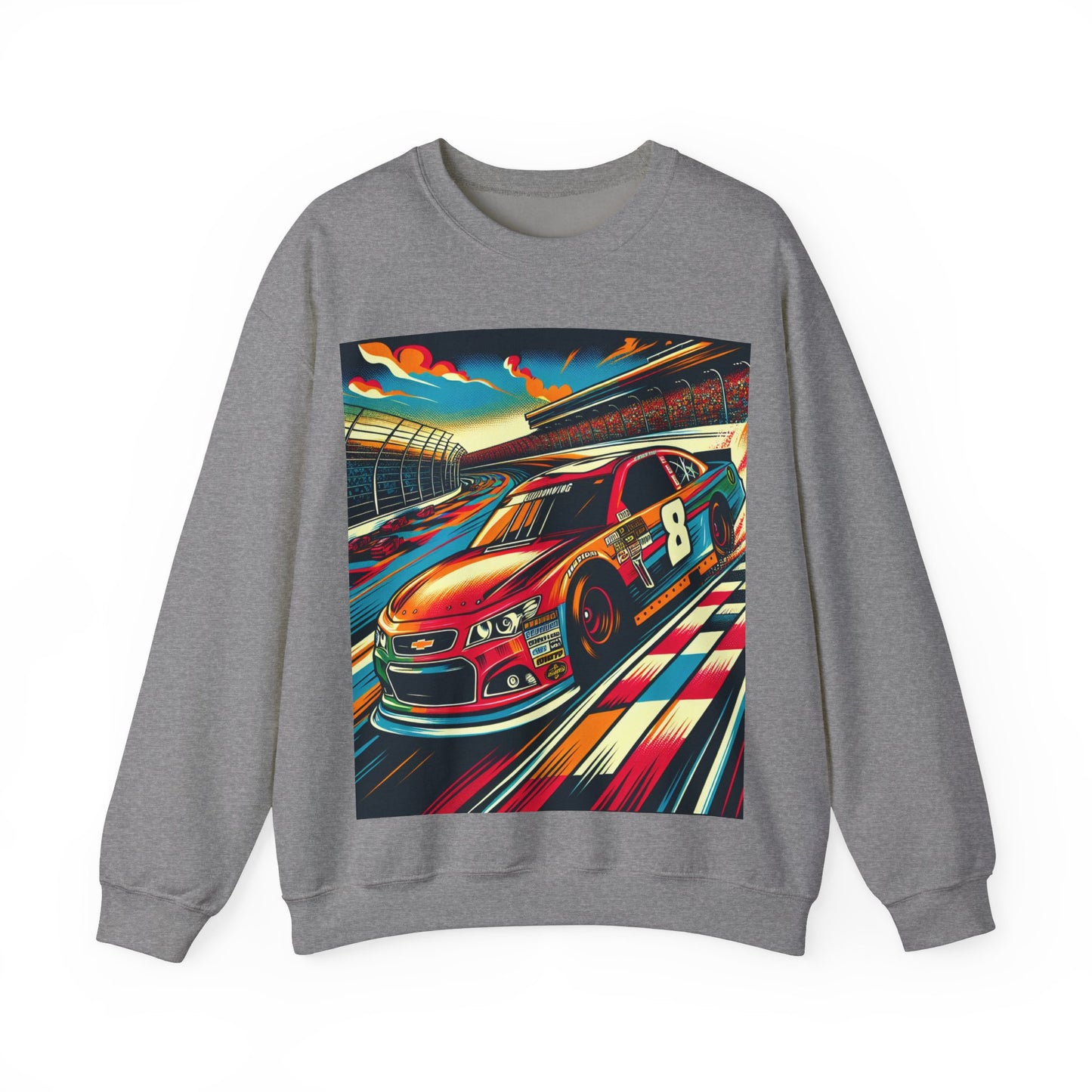 Race Car Crewneck Sweatshirt | Racing Apparel, Unisex Sweatshirt, Nascar Gift, Motorsports Clothing, Car Enthusiasts Sweatshirt